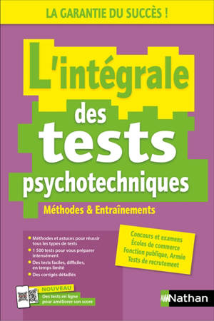 L'intégrale des tests psychotechniques : méthodes & entraînements