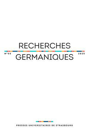 Recherches germaniques, n° 55. Varia