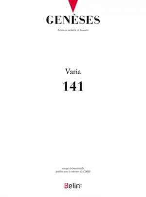 Genèses, n° 141. Varia