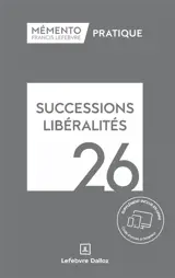 Successions, libéralités 2026
