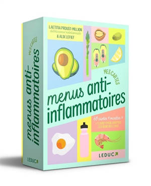 Mes cartes menus anti-inflammatoires : 60 cartes recettes + 1 livret pour adopter les bons réflexes