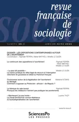 Revue française de sociologie, n° 66-1