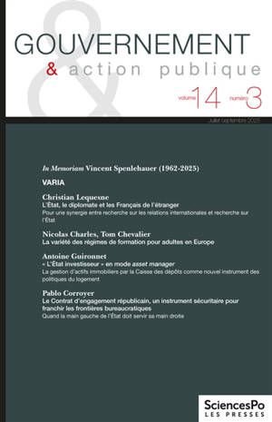 Gouvernement & action publique, n° 14-3. Varia