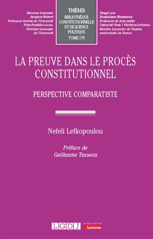 La preuve dans le procès constitutionnel : perspective comparatiste