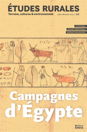 Etudes rurales, n° 216. Campagnes d'Egypte