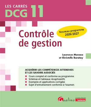Contrôle de gestion, DCG 11 : nouveau programme 2026-2027