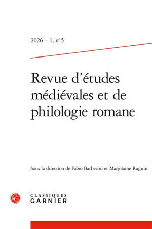 Revue d'études médiévales et de philologie romane, n° 5