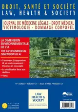 Droit, santé et société = Law, health & society : journal de médecine légale, droit médical, victimologie, dommage corporel, n° 3 (2025). La dimension environnementale de l'IA. The environmental dimension of AI