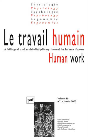 Travail humain (Le), n° 1 (2026)