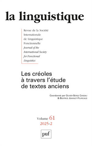 Linguistique (La), n° 2 (2025)