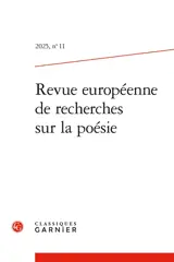 Revue européenne de recherches sur la poésie, n° 11