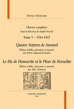 Oeuvres complètes. Vol. 5. 1544-1547