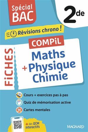 Compil de fiches maths + physique chimie 2de : révisions chrono !