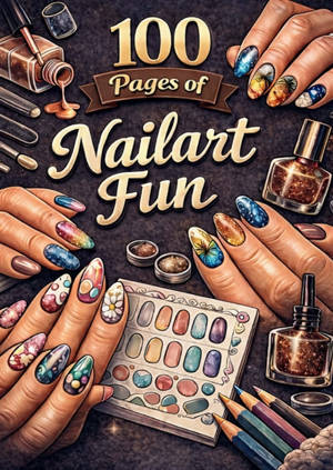 100 Pages of Nailart fun : Color & Decorate