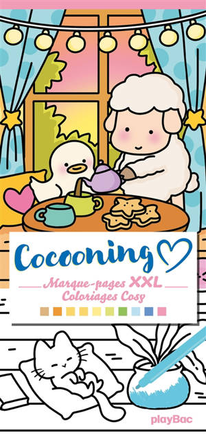 Cocooning : marque-pages XXL : coloriages cosy
