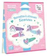 Barrettes à strasser licornes : tout le matériel pour réaliser 5 modèles
