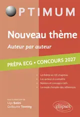 Nouveau thème : prépa ECG, concours 2027