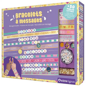 Bracelets à messages. Message bracelets. Pulsejas con mensajes. Braccialetti con messaggi