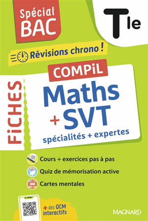 Compil de fiches maths + SVT terminale : révisions chrono ! : spécialités + expertes
