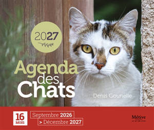 Agenda des chats 2027 : 16 mois, septembre 2026-décembre 2027