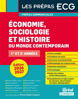 Economie, sociologie et histoire du monde contemporain : prépas commerciales 1re et 2e années : 2026-2027