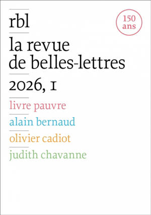 Revue de belles-lettres (La), n° 1 (2026). Livre pauvre