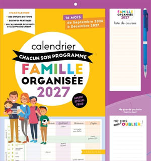 CALENDRIER CHACUN SON PROGRAMME FAMILLE RIGIDE 2027