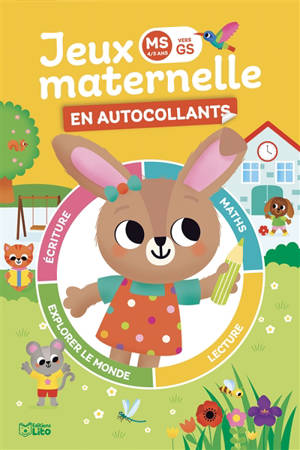 Jeux maternelle en autocollants : MS vers GS, 4-5 ans : lapin