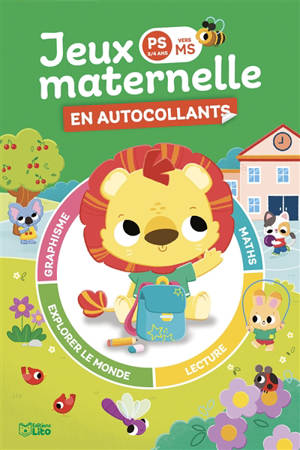 Jeux maternelle en autocollants : PS vers MS, 3-4 ans : lion