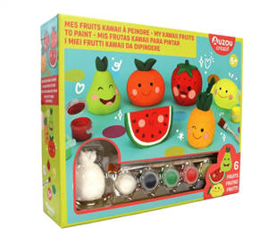 Mes fruits kawaii à peindre : 6 fruits