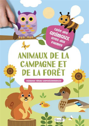 Animaux de la campagne et de la forêt : stickers vinyle repositionnables
