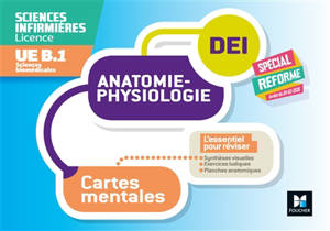 Anatomie physiologie, DEI : cartes mentales : sciences infirmières, licence, UE B1 sciences biomédicales