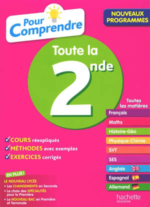 Pour comprendre toute la 2de : toutes les matières : nouveaux programmes