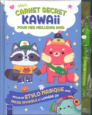Mon carnet secret kawaii : pour mes meilleurs amis : bleu