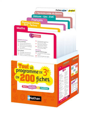 Brevet : tout le programme de 3e en 200 fiches