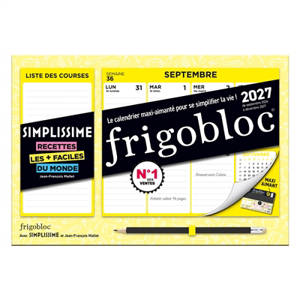 Mini Frigobloc Hebdomadaire Simplissime 2027 : Calendrier Compact / sem (de sept. 2026 à déc. 2027)