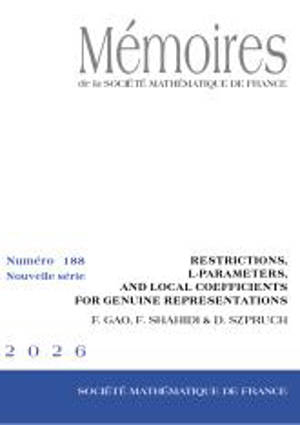 Mémoires de la Société mathématique de France, n° 188. Restrictions, L-parameters and local coefficients for genuine representations