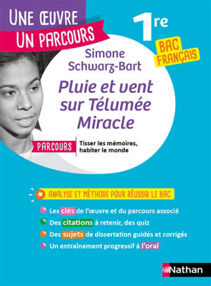 Simone Schwarz-Bart, Pluie et vent sur Télumée Miracle : parcours tisser les mémoires, habiter le monde : 1re bac français