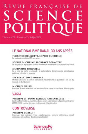 Revue française de science politique, n° 76-2