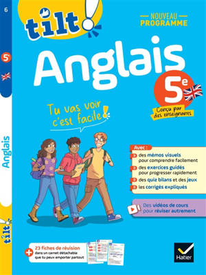 Anglais 5e : pour comprendre et progresser facilement : nouveau programme