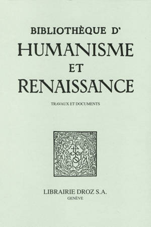 Bibliothèque d'humanisme et Renaissance, n° 88-1