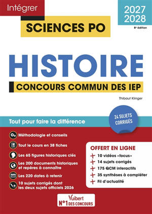 Histoire : concours commun des IEP, 2027-2028