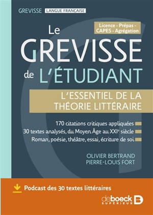Le Grevisse de l'étudiant : l'essentiel de la théorie littéraire