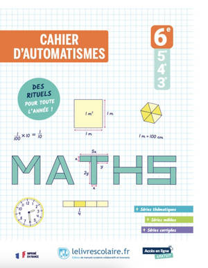 Cahier d'automatismes maths 6e