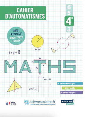 Cahier d'automatismes maths 4e