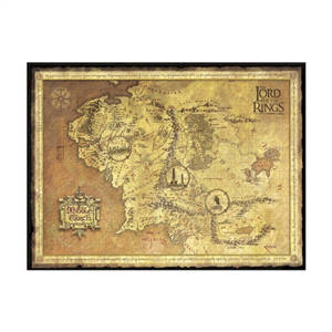 Puzzle Paperblanks LE SEIGNEUR DES ANNEAUX Carte de la Terre du Milieu 1 000 pièces