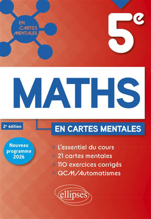 Maths 5e en cartes mentales : nouveau programme 2026