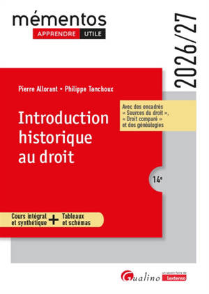 Introduction historique au droit : cours intégral et synthétique + tableaux et schémas : 2026-2027