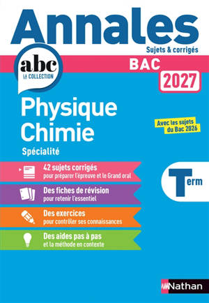 Physique chimie spécialité terminale : bac 2027