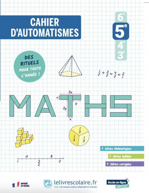 Cahier d'automatismes maths 5e